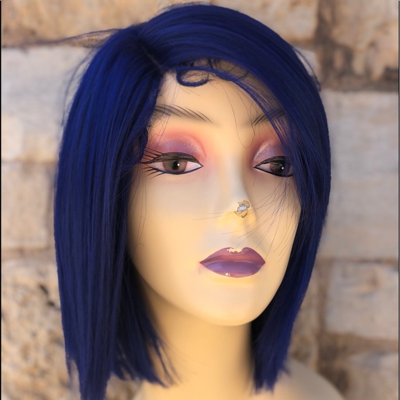 Blue bob baby hair wig cheap cute affordable wig main image 12